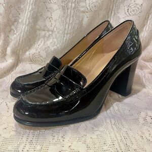 Michael Kors Black Patent Leather Women's Heel Loafers